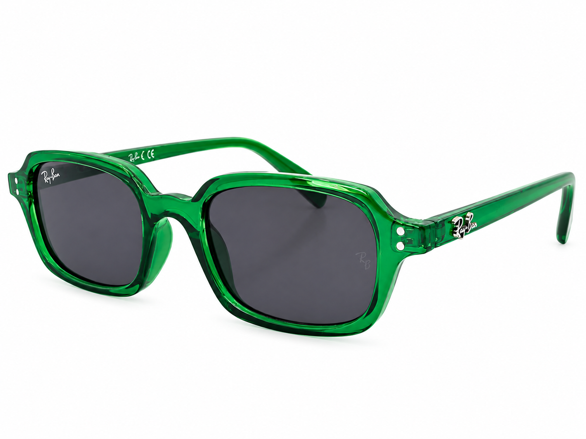 Crystal Emerald Green Unisex Rectangular Sunglasses – Premium Trendy Eyewear