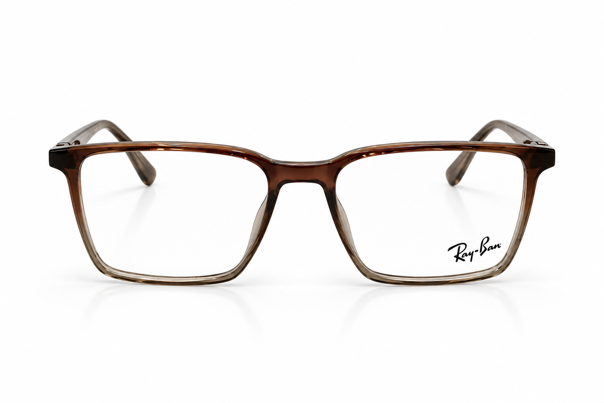 Rectangular Eyeglasses with Polarized Clip-On Sunglass Attachment – 8090