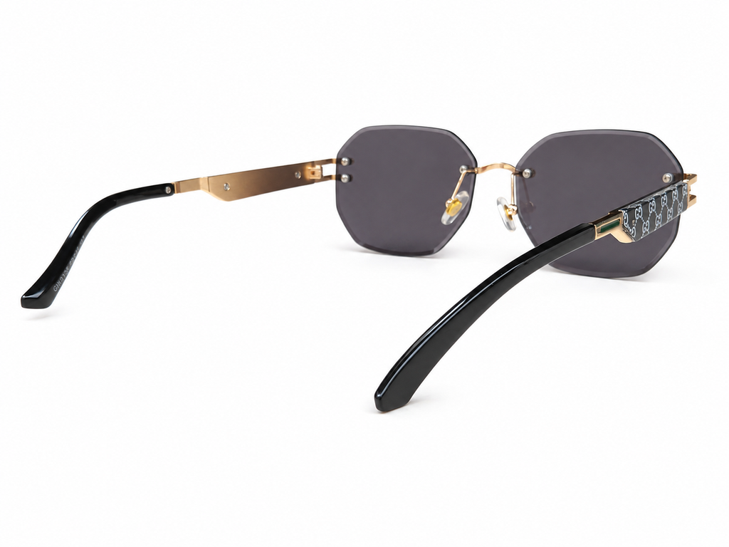 Rimless Geometric Designer Sunglasses For Men & Women