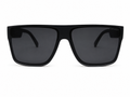 Classic Polarized Square Sunglasses - Wood-Style Temples