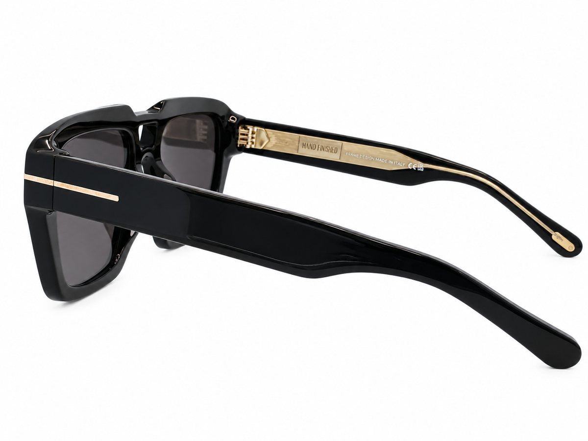 FT1202 01A Redford Oversized Black Square Sunglasses