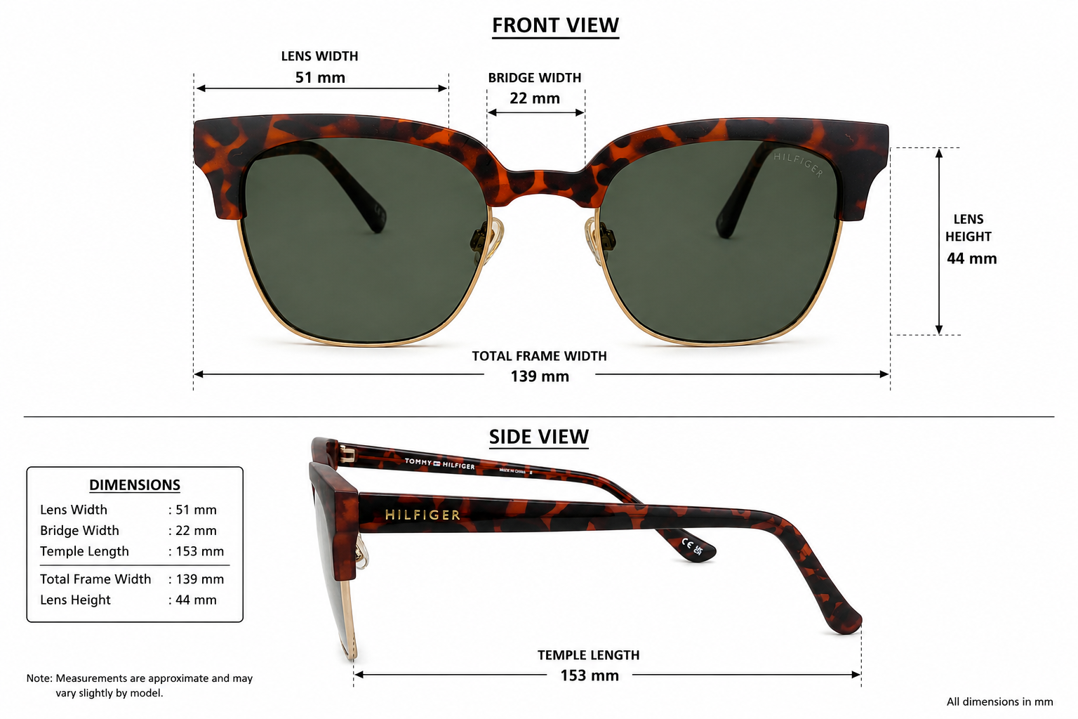 Clubmaster Square Sunglasses – Matte Tortoise For Unisex