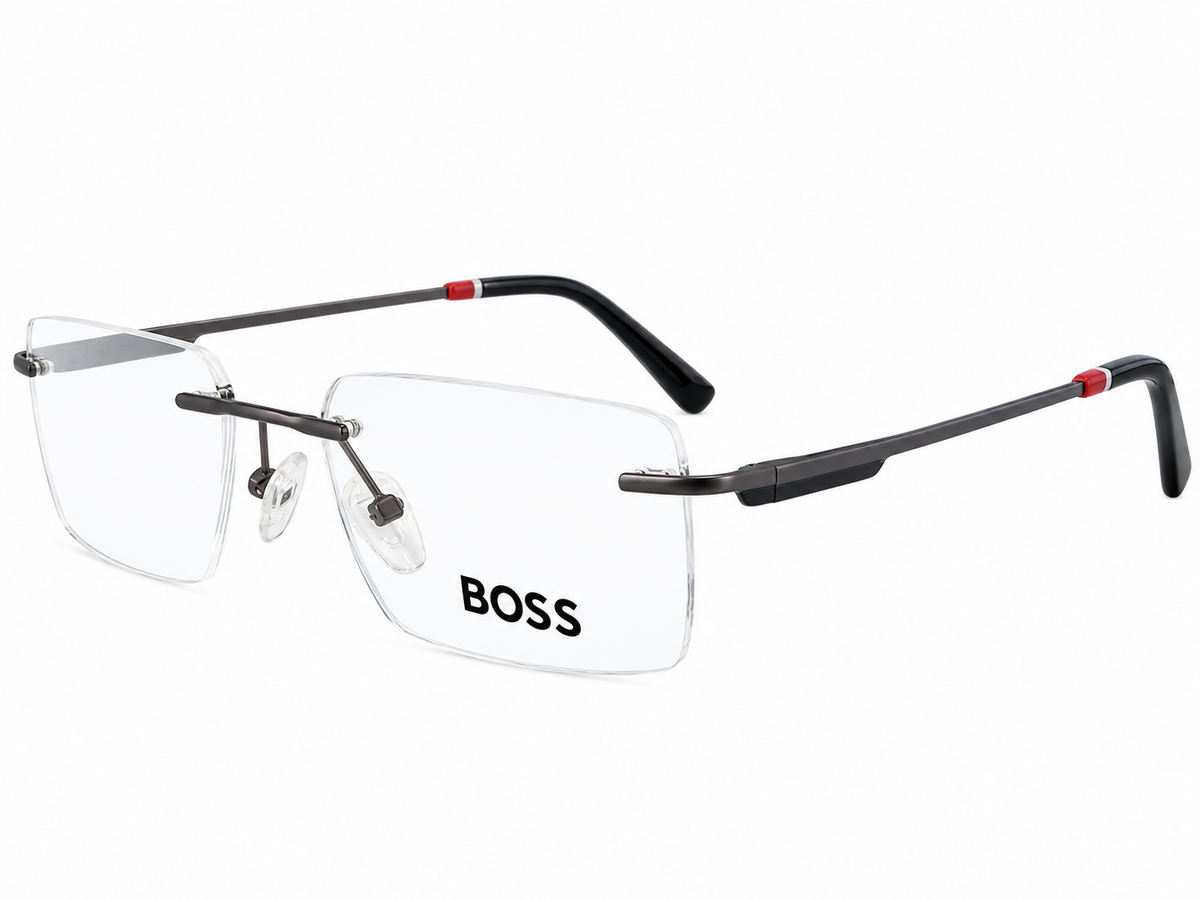 Sleek Rimless Rectangular Eyeglasses Frame