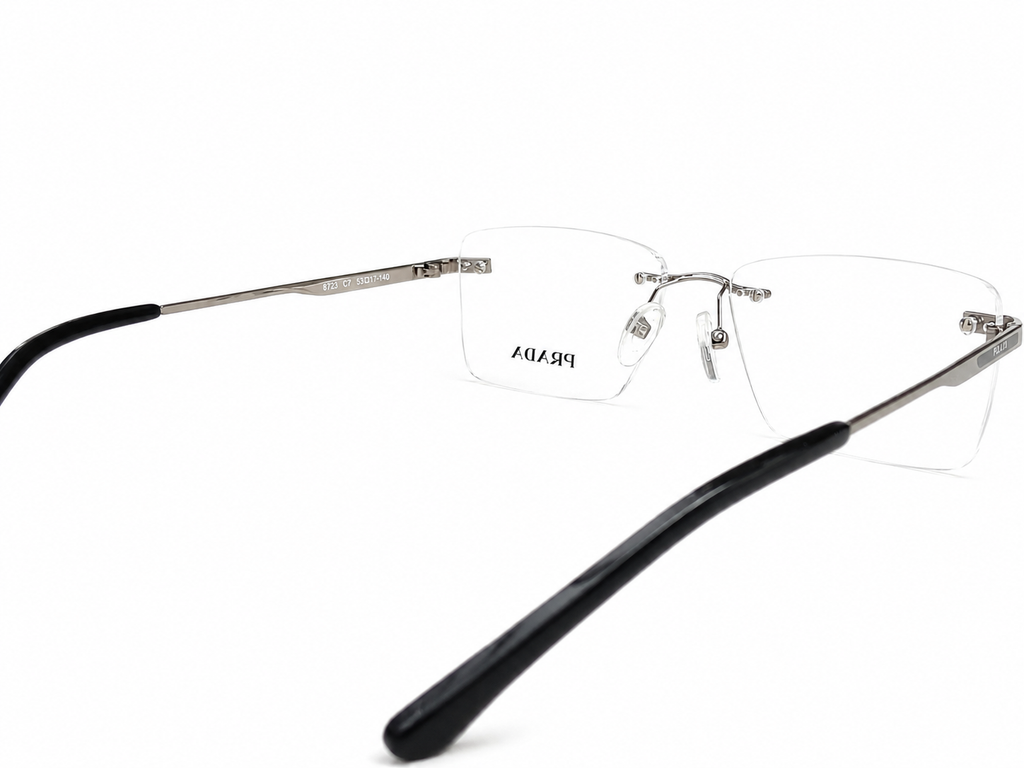 Rimless Square Eyeglasses Frame for Men & Women