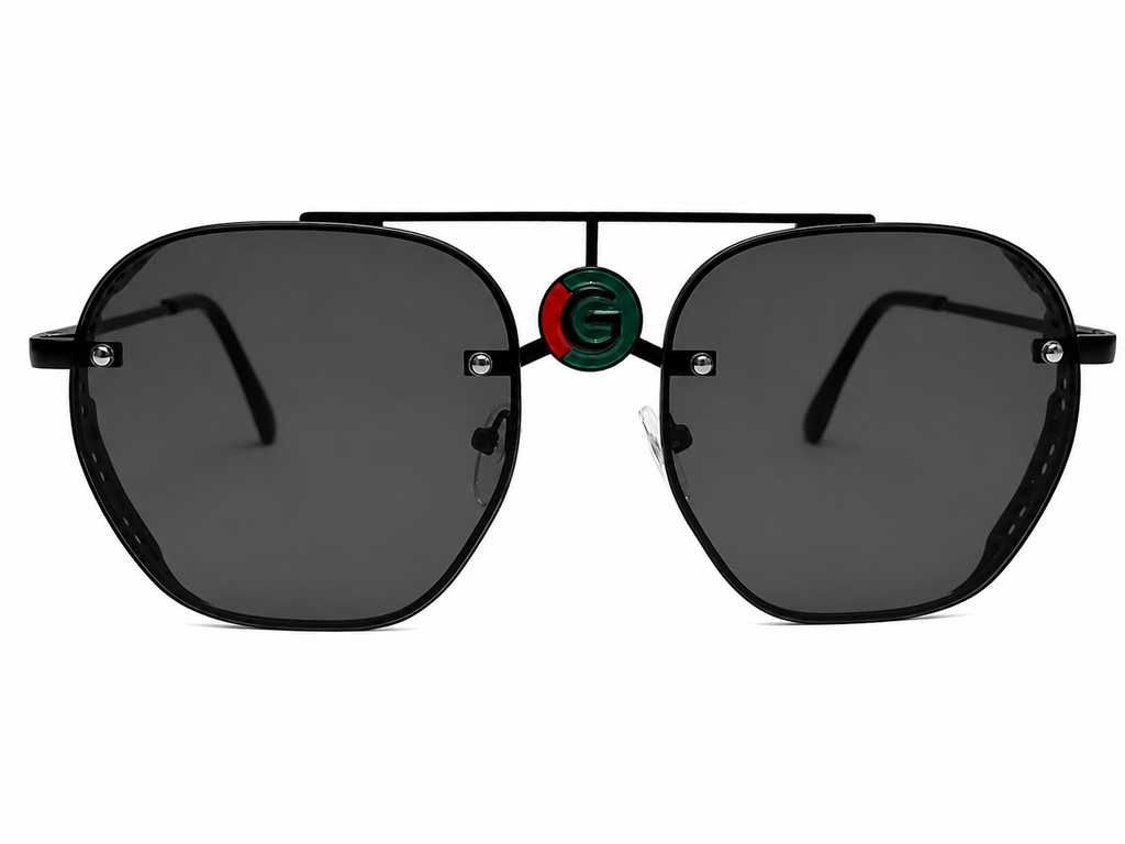 Modern Double-Bridge Geometric Sunglasses – Unisex