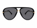 Black Aviator Sunglasses – Gold Accent | Unisex