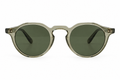 Crystal Olive Panto Round Sunglasses
