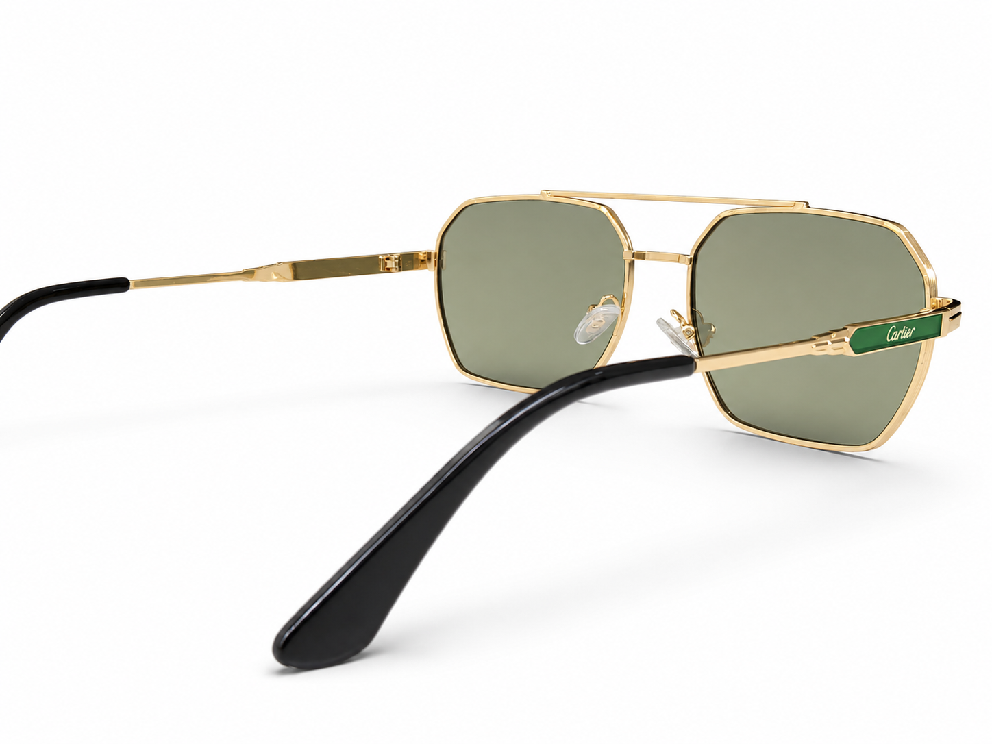 Oversized Geometric Double-Bridge Sunglasses – Unisex