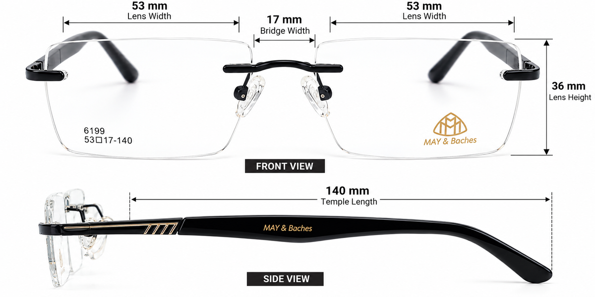 The Urban Edge – Designer Rimless Eyeglasses