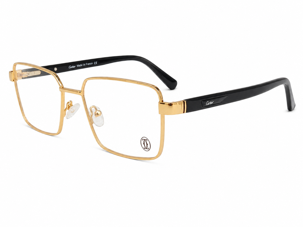 Modern Square Metal Eyeglasses Frame for Men & Women