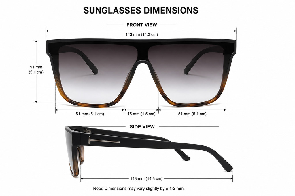 Oversized Square Gradient Sunglasses – Unisex