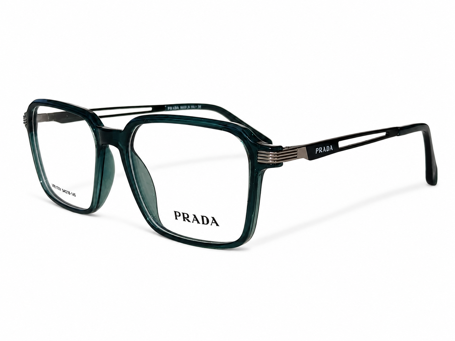 Modern Square Optical Frame – Dark Emerald Green