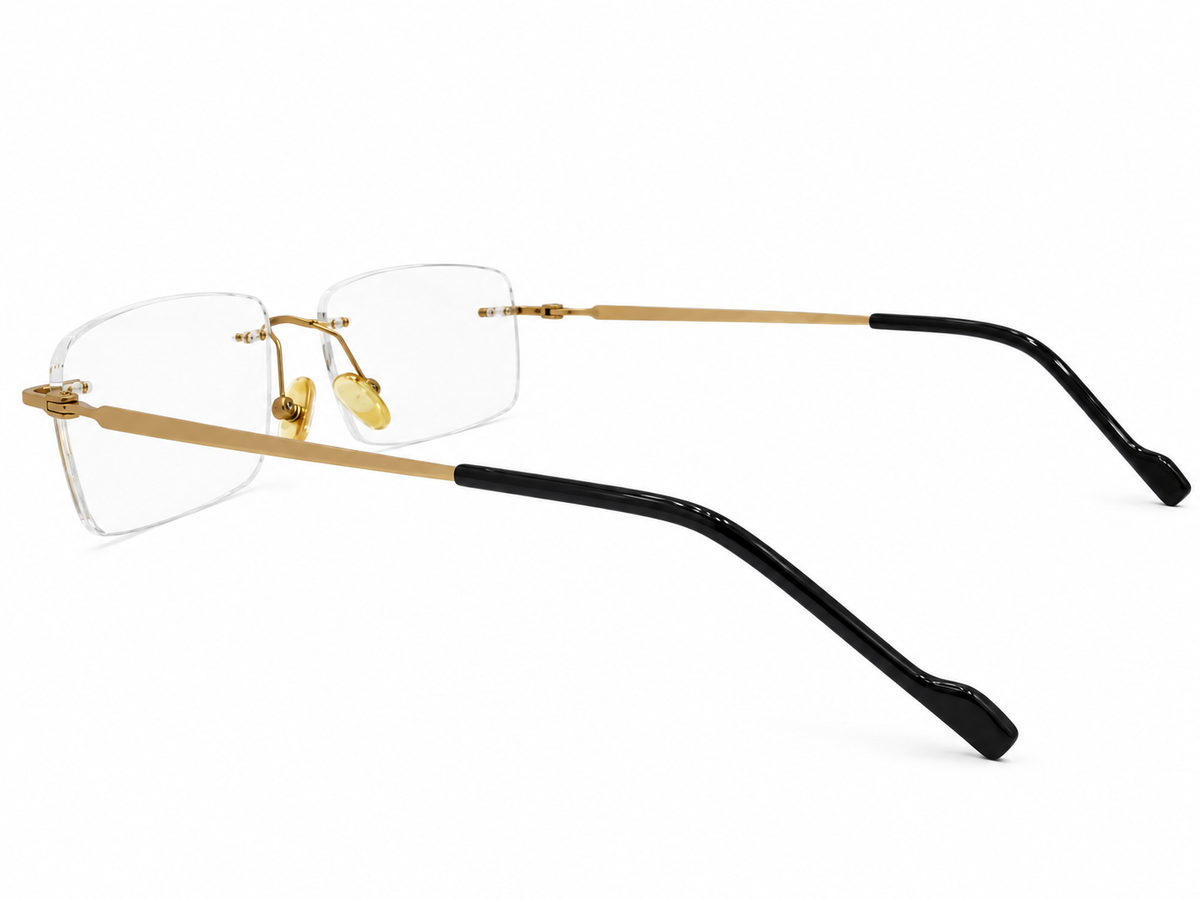 Titanium Rimless Rectangular Eyeglasses