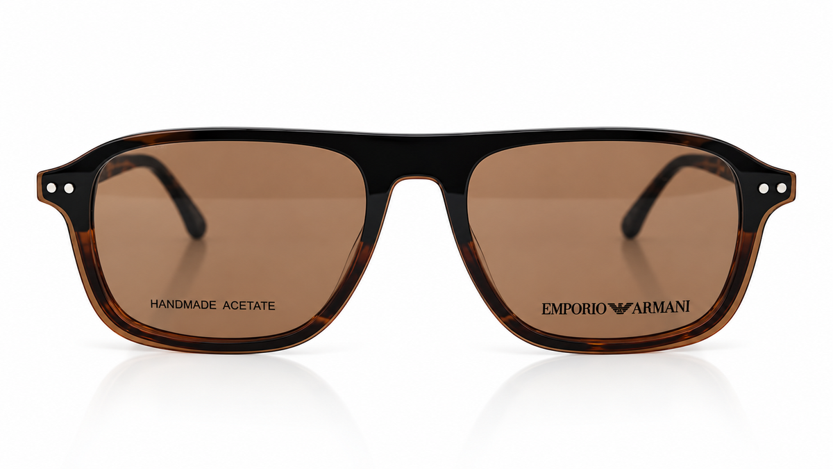 2-in-1 Polarized Clip-On Eyeglasses | Rectangular Acetate Optical Frame