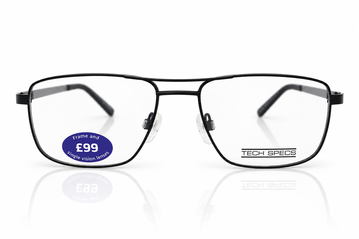Tech Specs 04 30824768 Double Bridge Rectangular Eyeglasses