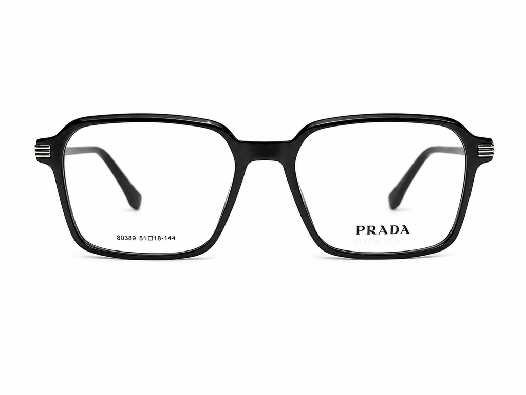 Luxury Square Eyeglasses - Metallic Sides