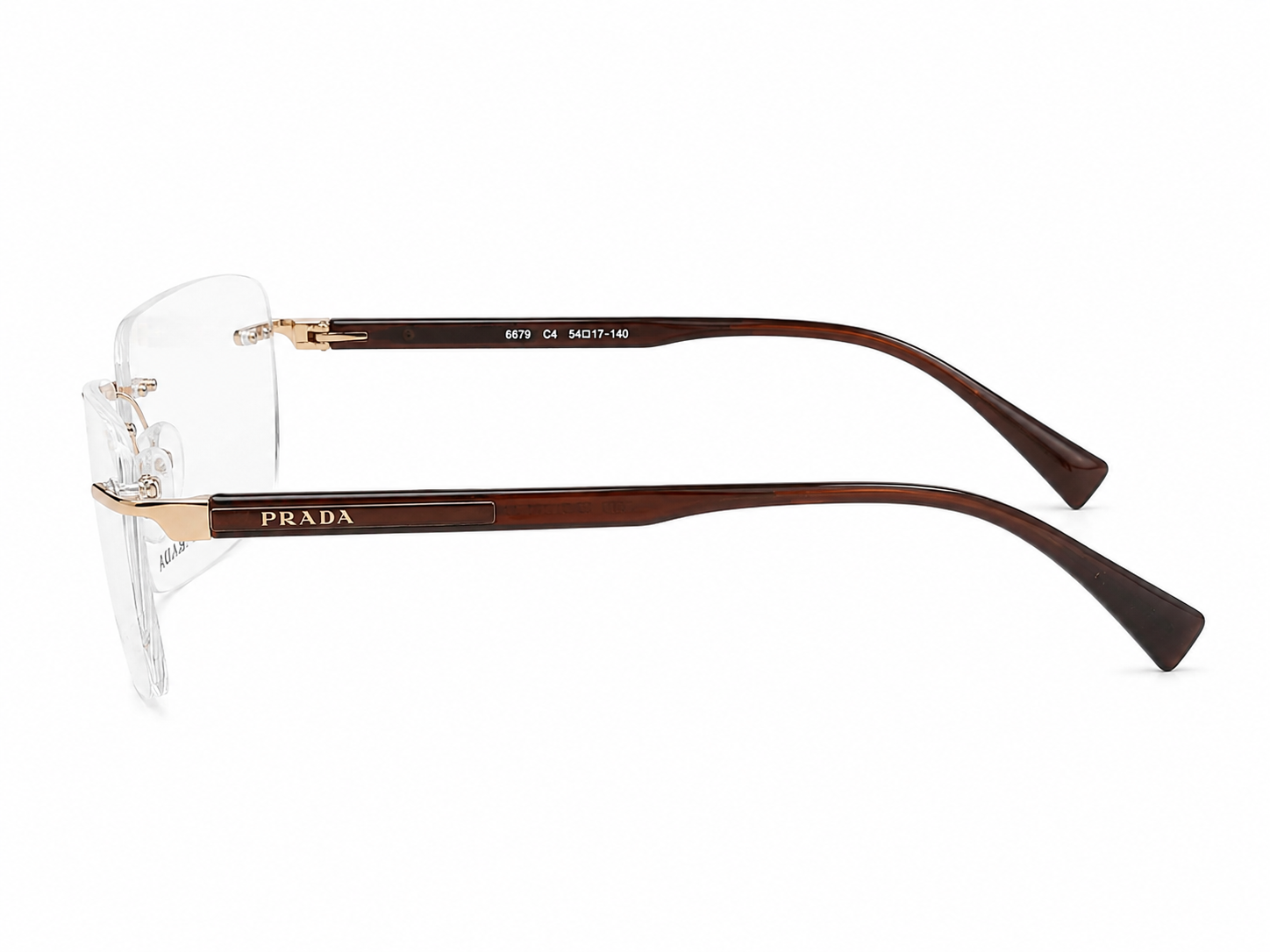 Rimless Square Eyeglasses Frame for Unisex