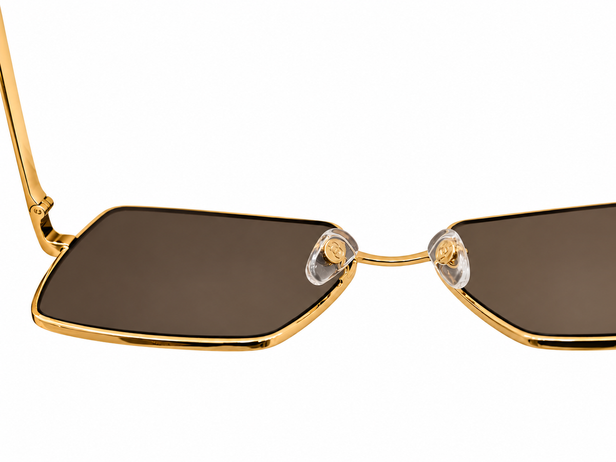 Luxe Oversized Square Sunglasses for Women – Gold & Brown