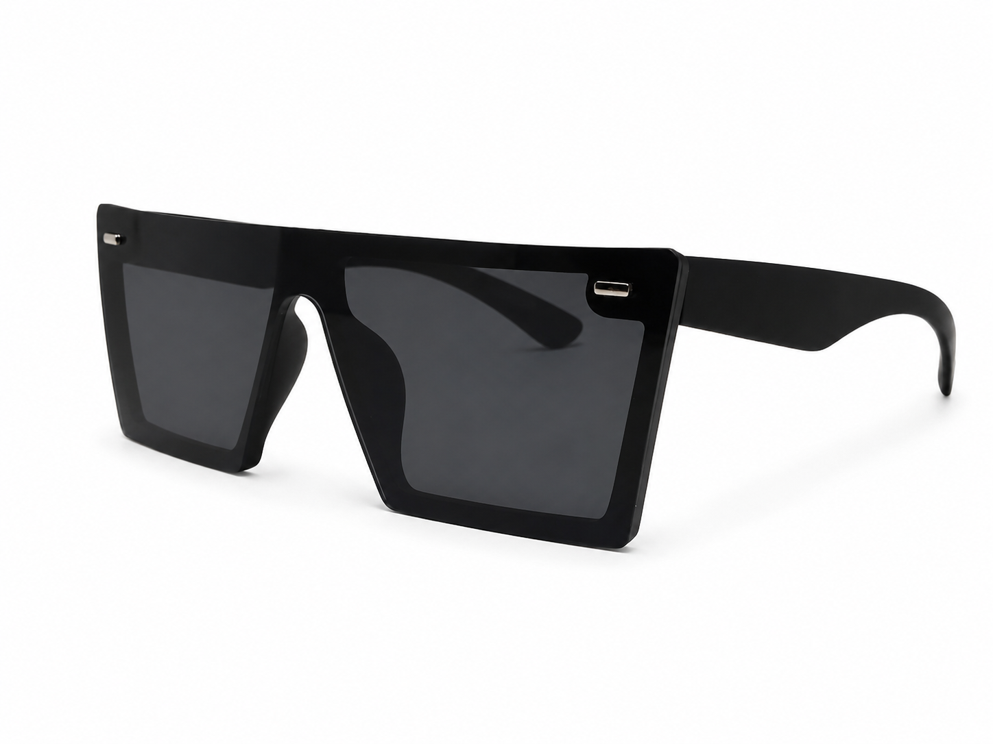 Shield Square Sunglasses – Unisex | Matte Black Frame