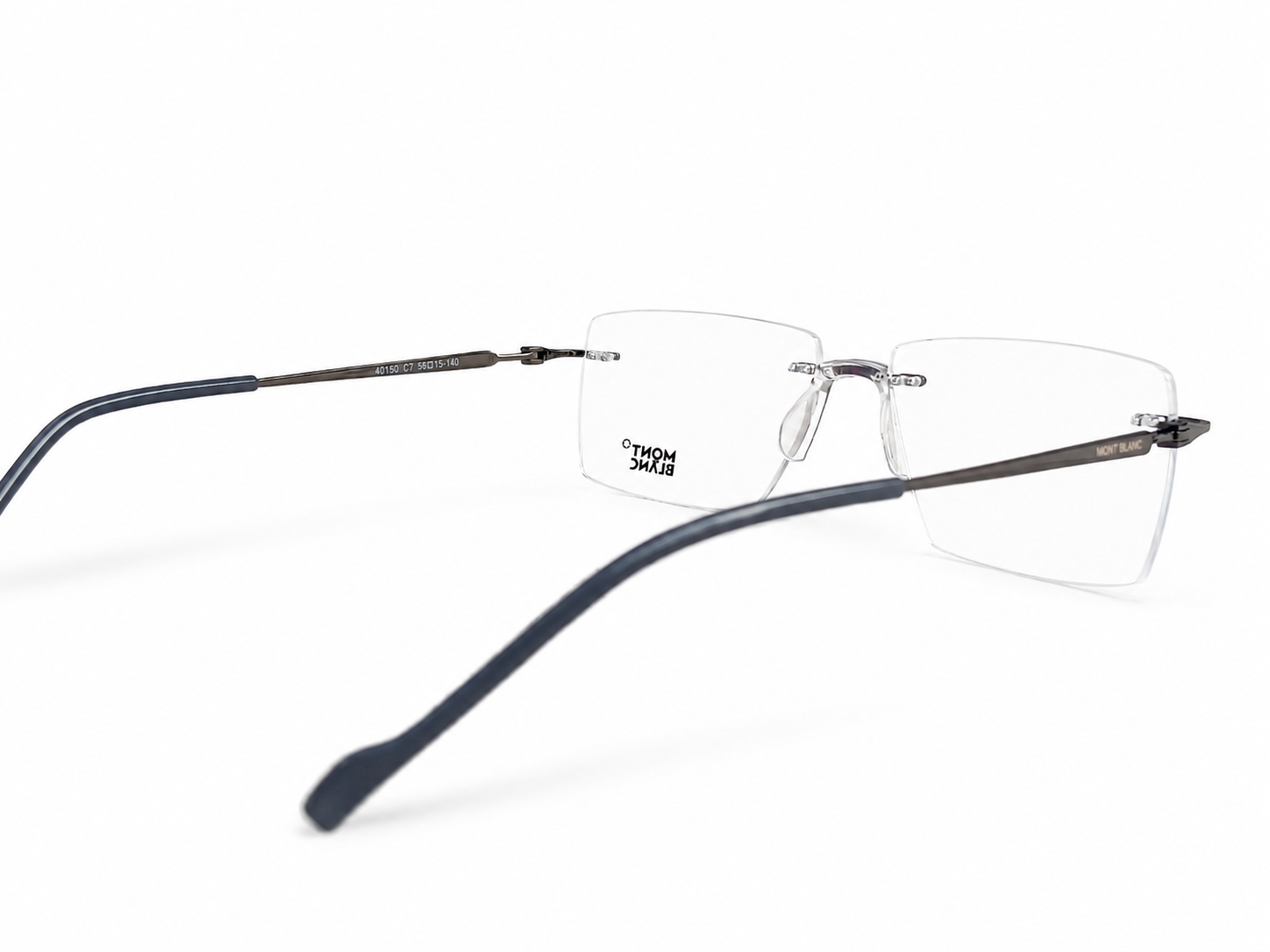 Modern Rimless Rectangular Eyeglasses – Lightweight Unisex Frame