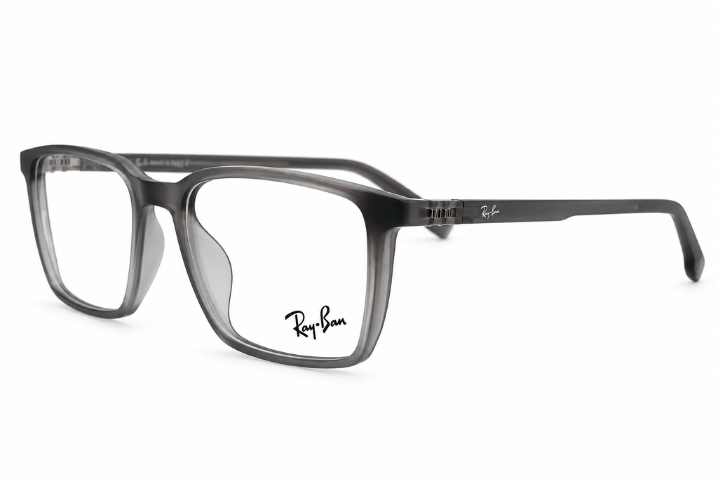 Rectangular Eyeglasses with Polarized Clip-On Sunglass Attachment – 8090