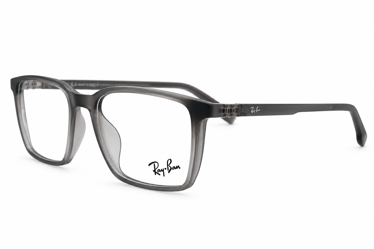 Rectangular Eyeglasses with Polarized Clip-On Sunglass Attachment – 8090