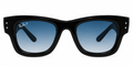 The Bold One – Chunky Wayfarer Sunglasses with Ice Blue Gradient Lenses