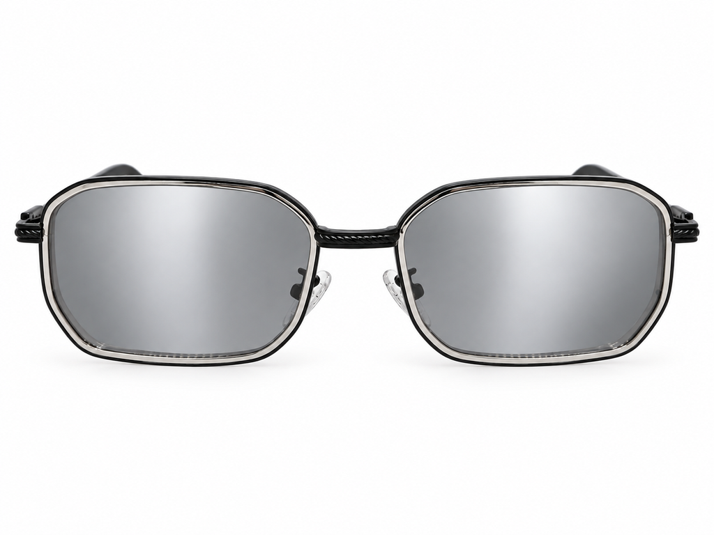 Silver Mercury Rectangle Sunglasses