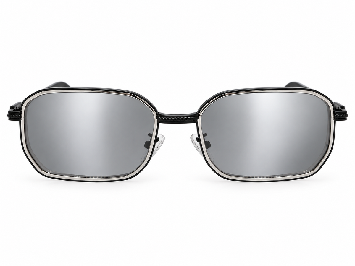 Silver Mercury Rectangle Sunglasses