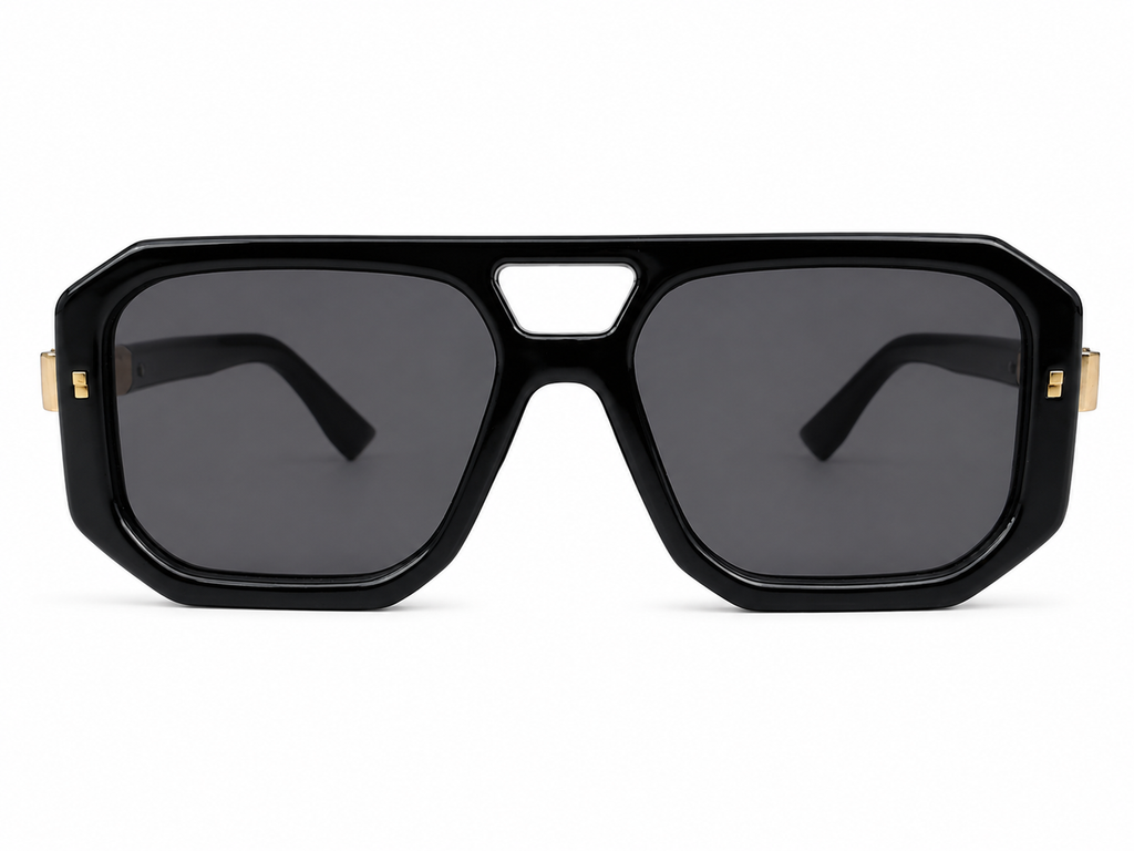 Luxury Geometric Shield Sunglasses – Bold Designer Eyewear for Men & Women