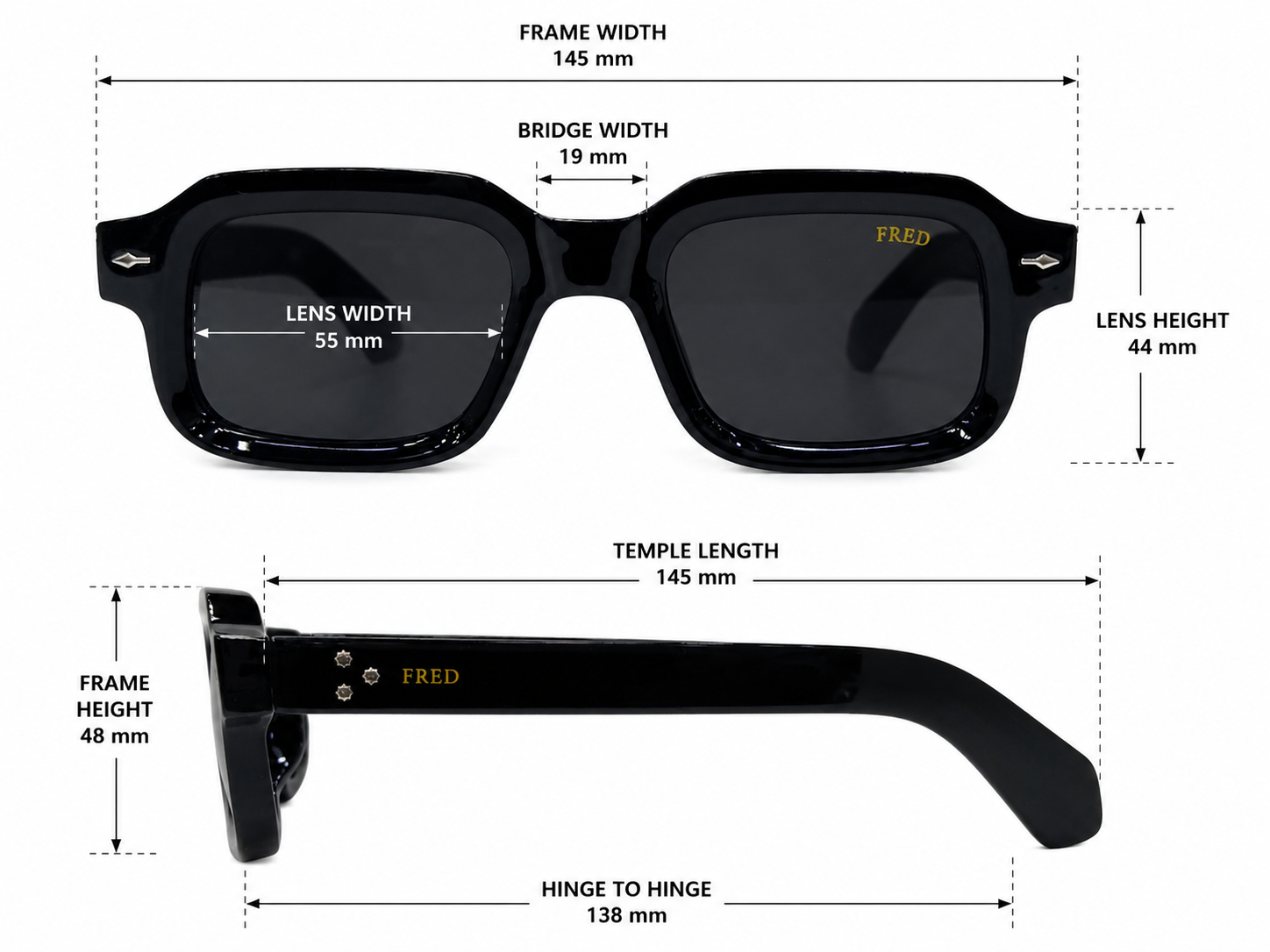 Black Square Sunglasses – Premium UV Protection | Unisex