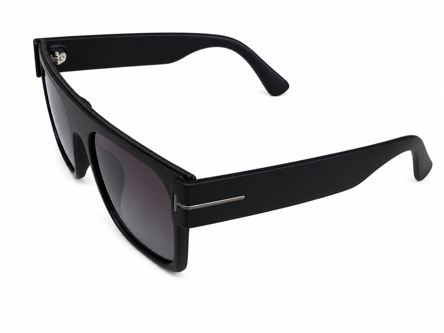 Black Oversized Shield Sunglasses For Men