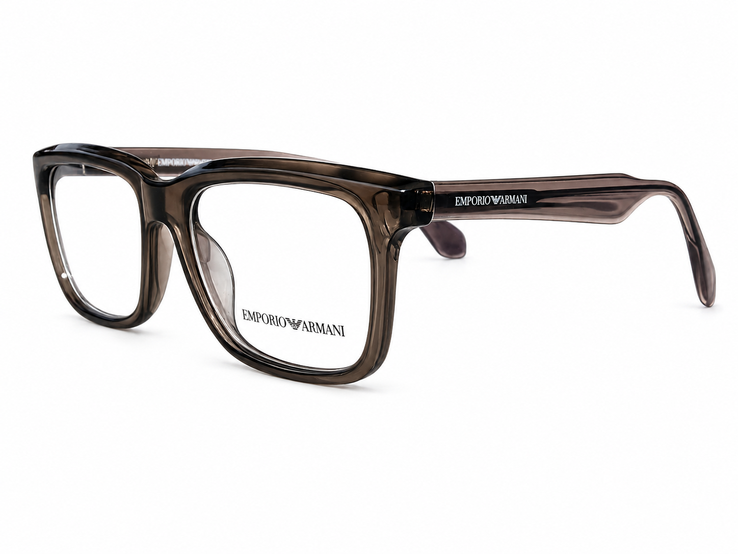Premium Square Eyeglasses – Transparent Smoke Grey Frame | 53-17-149