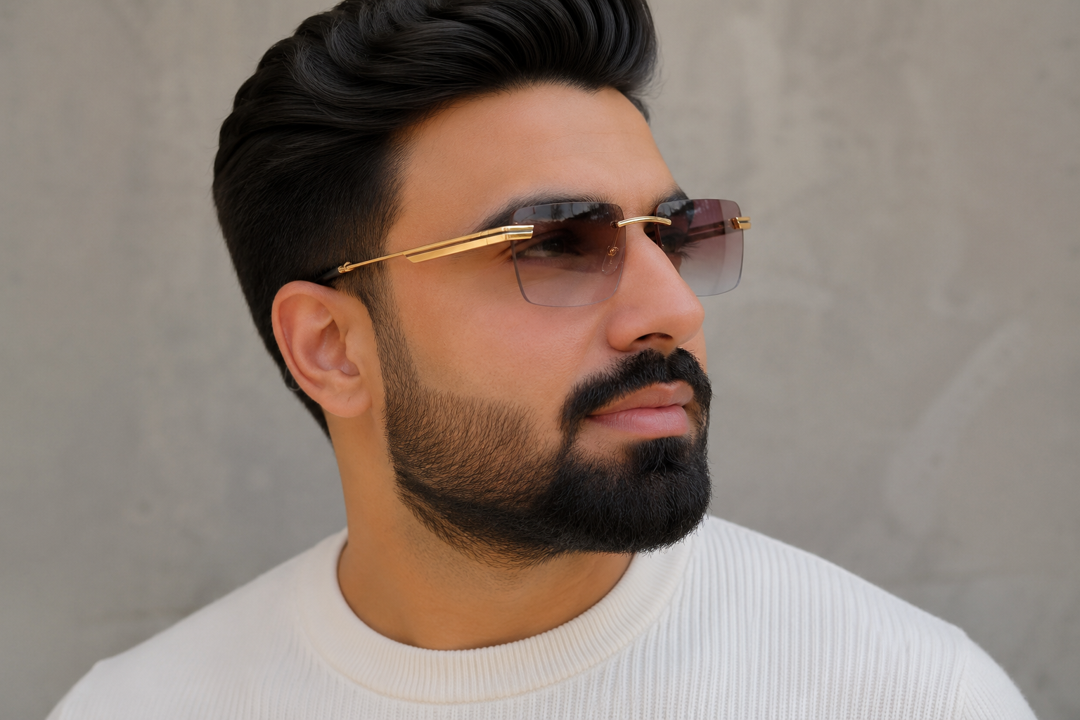 Luxury Rimless Fashion Sunglasses