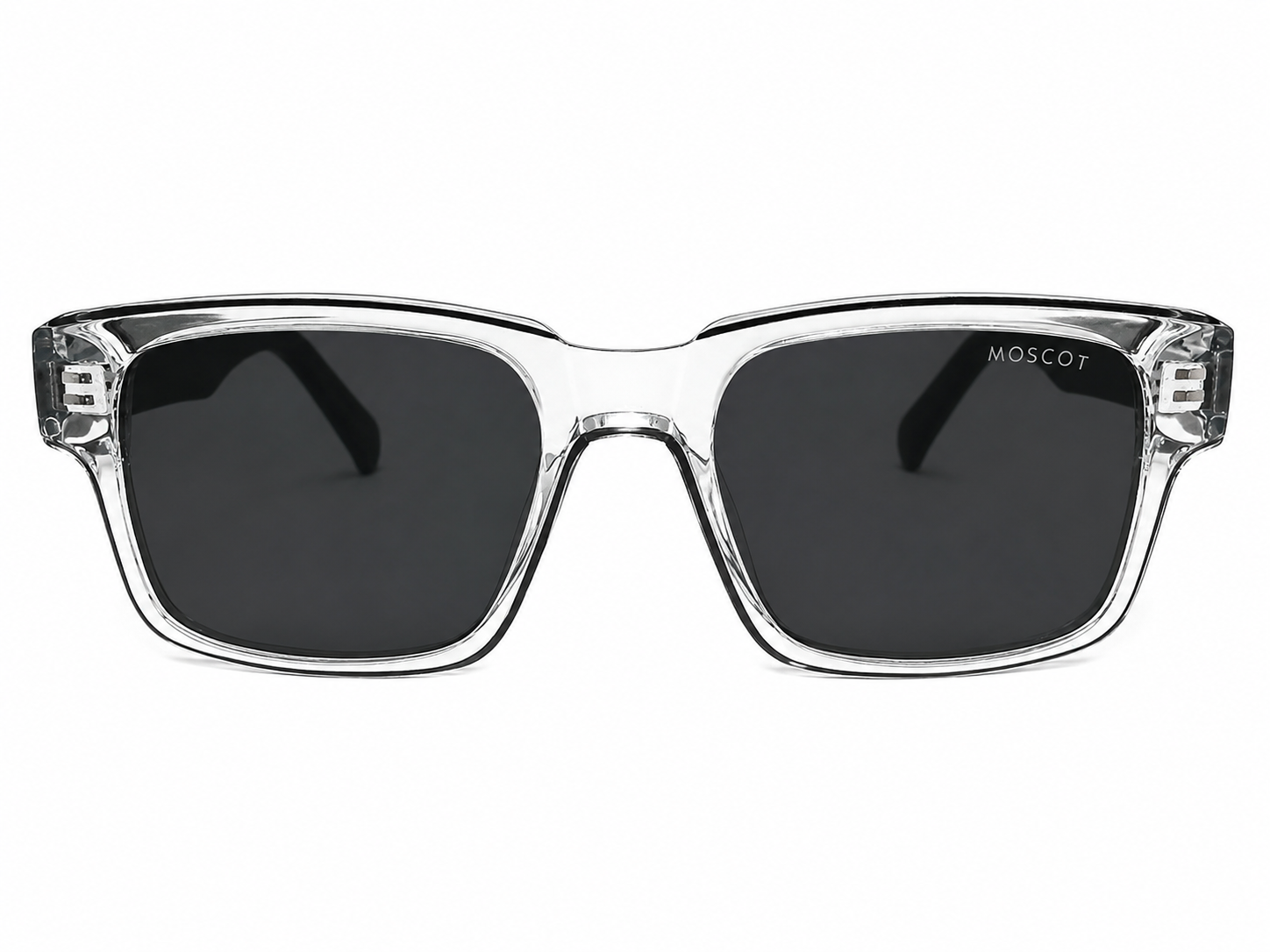 Clear Square Sunglasses – Unisex | Transparent Frame with Smoke Lenses