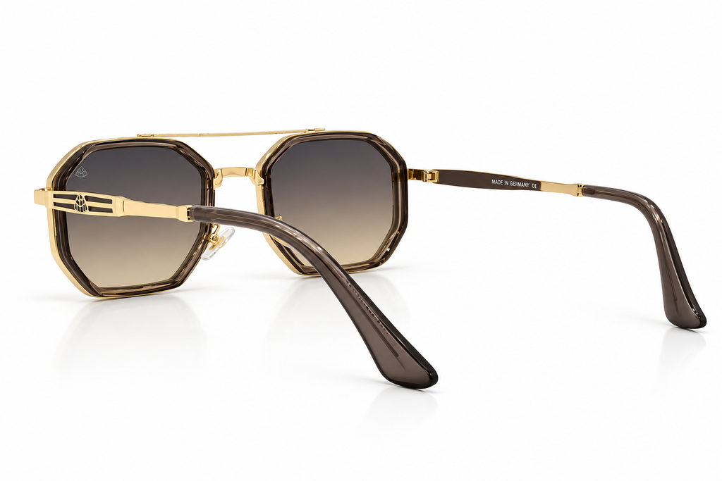 AUREVION GOLD – Luxury Geometric Double Bridge Sunglasses