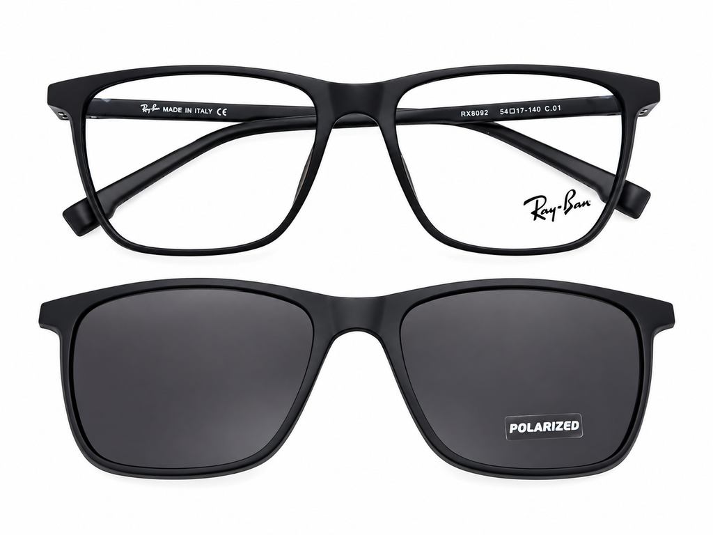 RX8092 2-in-1 Polarized Magnetic Attachment Glasses