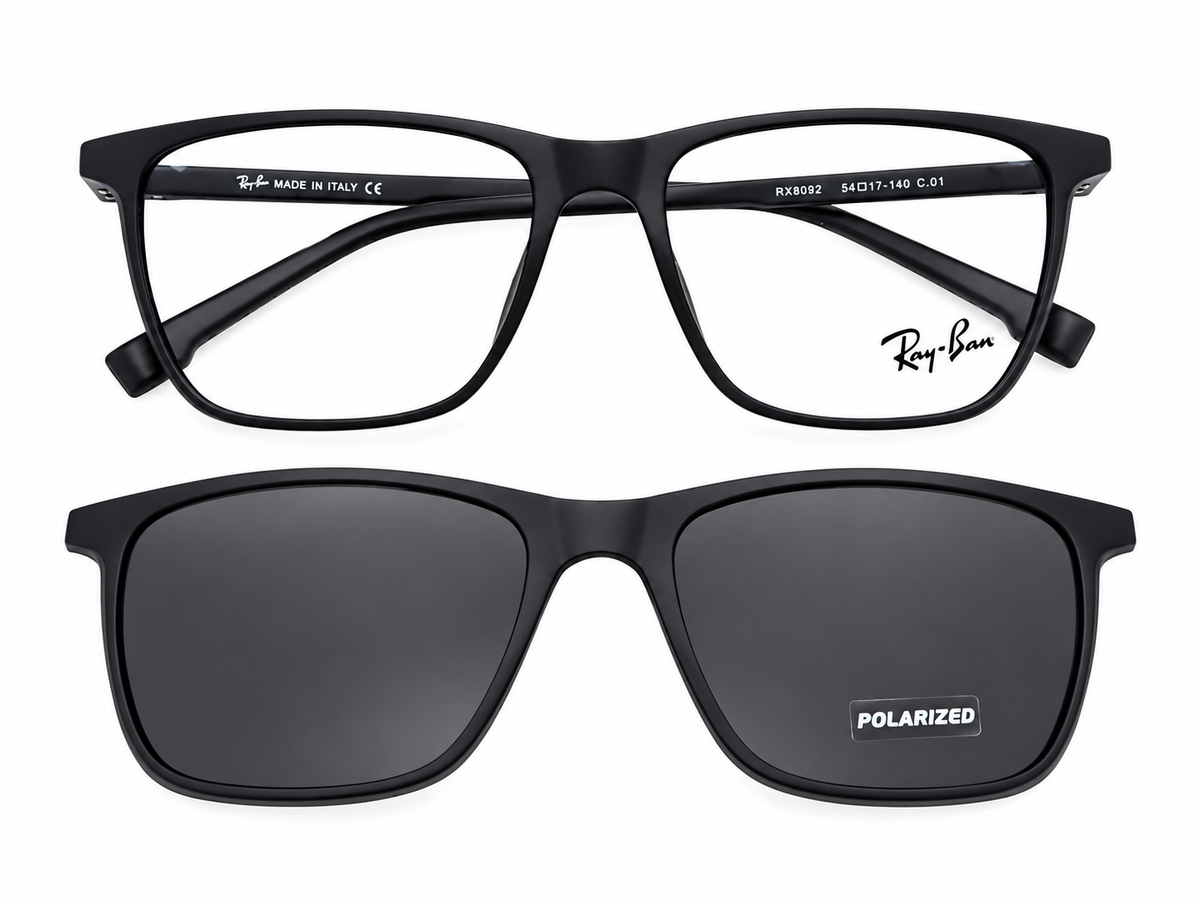 RX8092 2-in-1 Polarized Magnetic Attachment Glasses