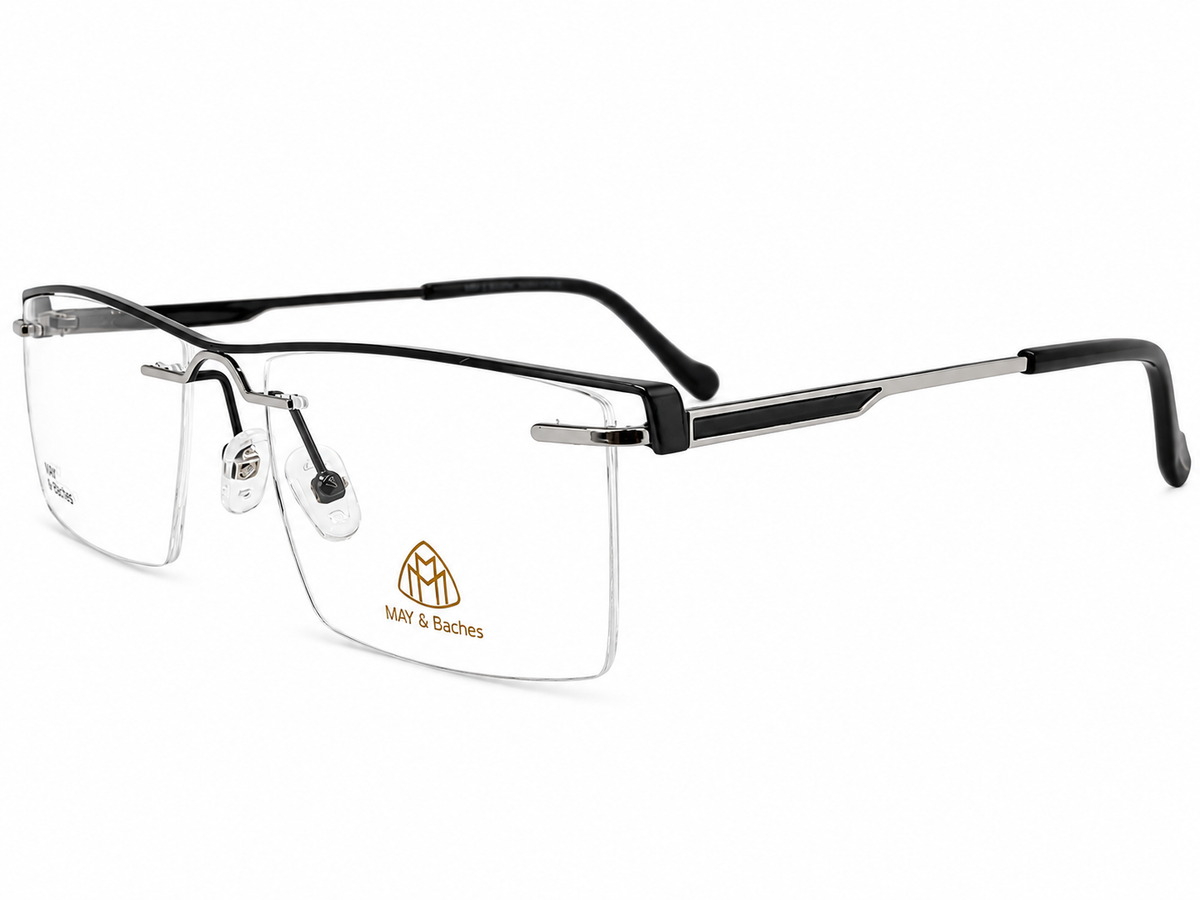 May & Baches 6223 Semi-Rimless Rectangular Eyeglasses