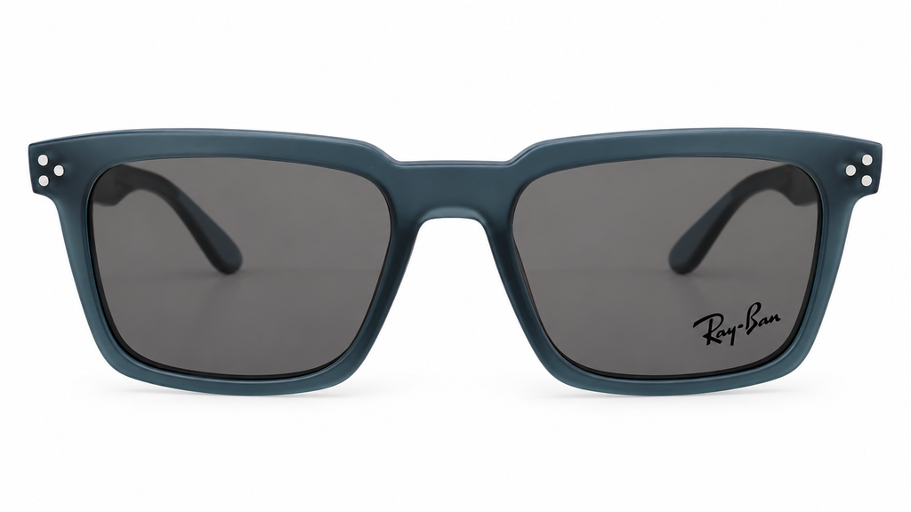 Magnetic Clip-On Bluish gray Eyeglasses with Polarized Attachment