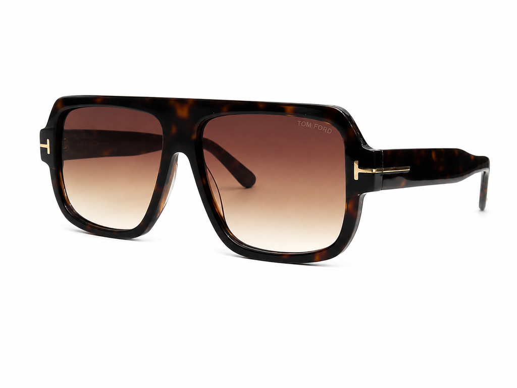 Tom Ford Havana Square Men's Sunglasses
