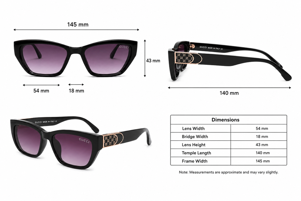 Olive Noir Luxe Cat-Eye Sunglasses