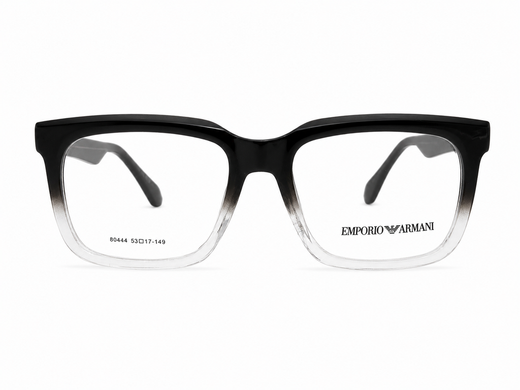 Premium Square Eyeglasses – Transparent Smoke Grey Frame | 53-17-149