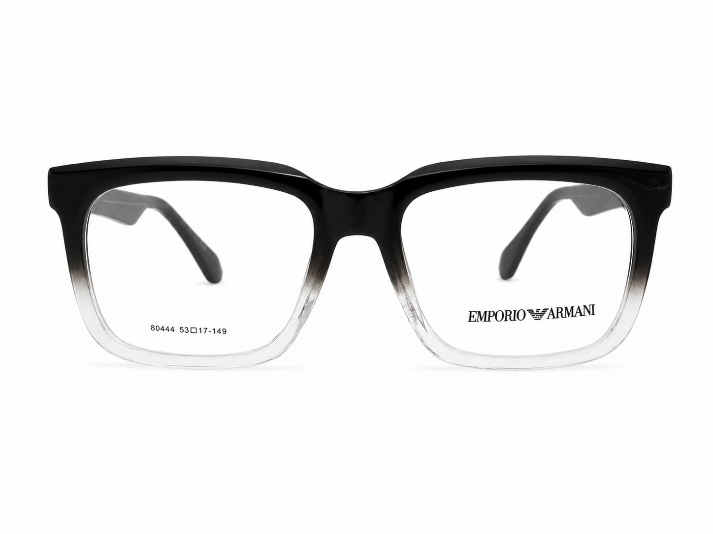 Premium Square Eyeglasses – Transparent Smoke Grey Frame | 53-17-149