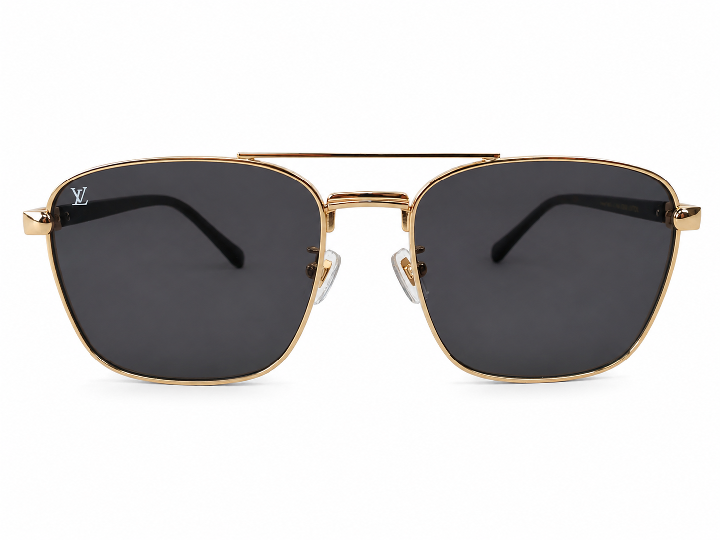 Modern Double-Bridge Square Sunglasses – Unisex