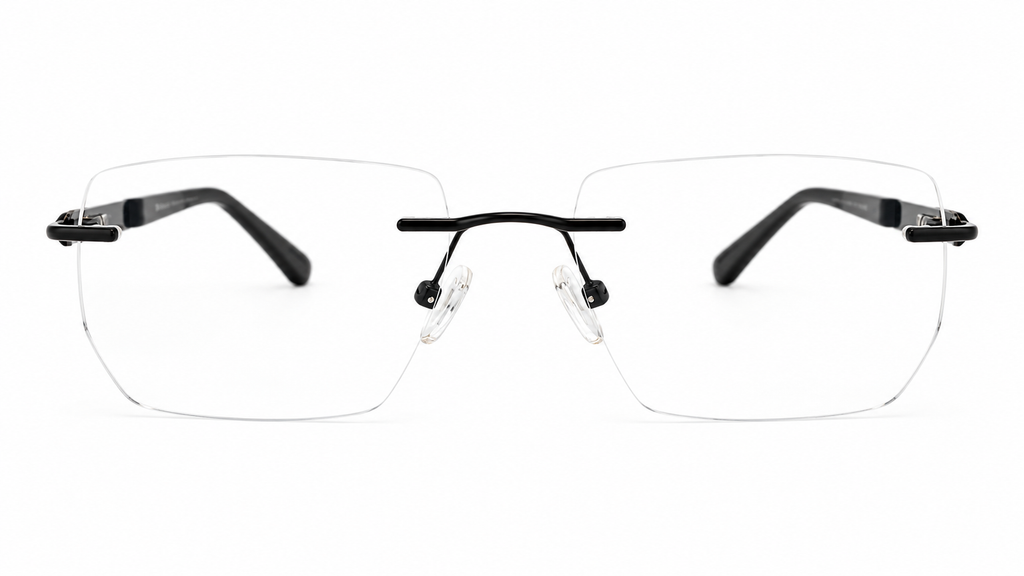 Not Your Average Eyewear  | Luxury Rimless Black & Gold
