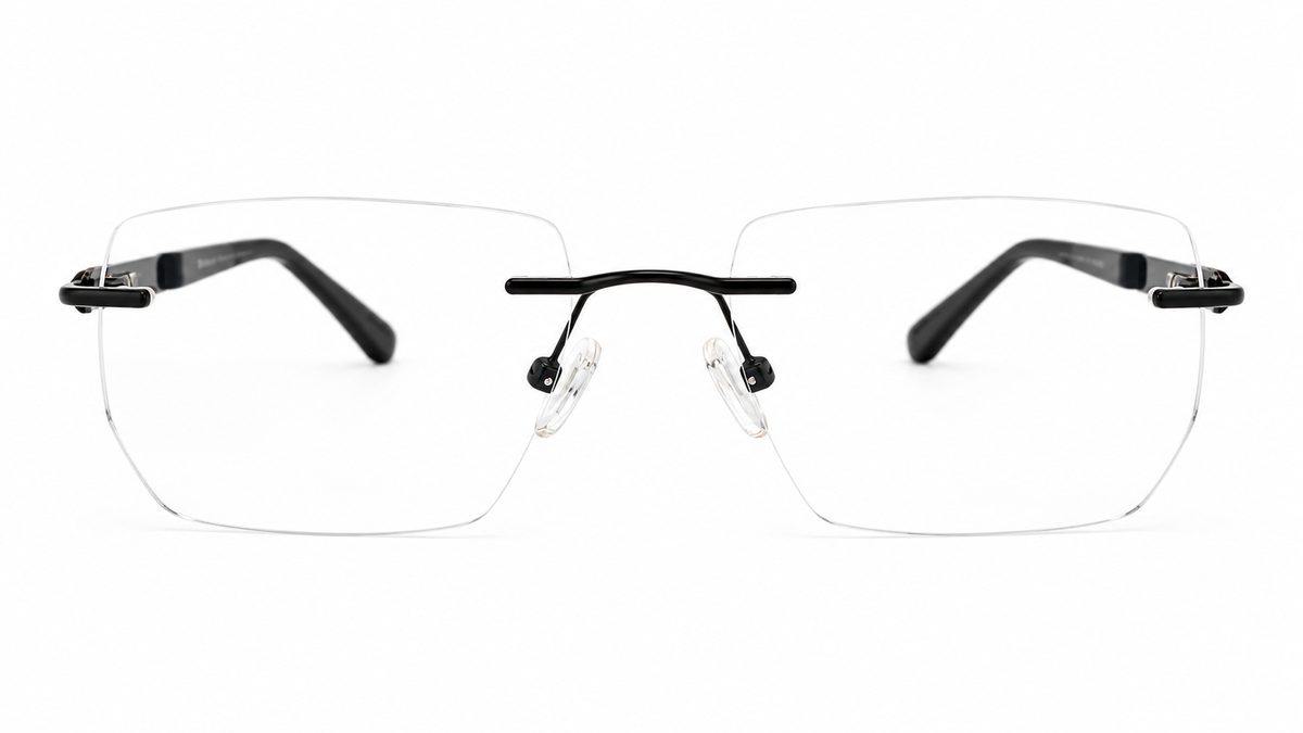 Not Your Average Eyewear  | Luxury Rimless Black & Gold