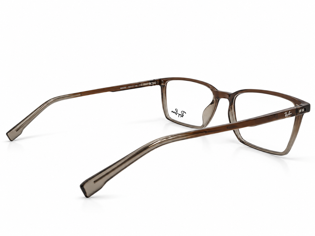Rectangular Eyeglasses with Polarized Clip-On Sunglass Attachment – 8090