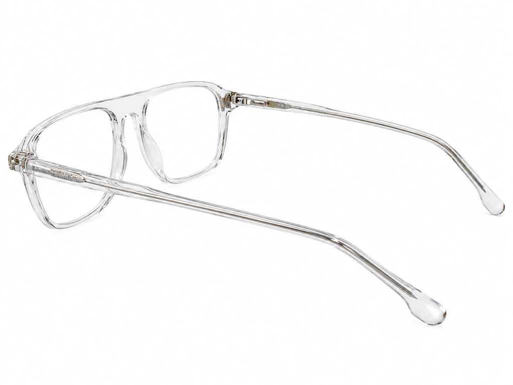 2-in-1 Polarized Clip-On Eyeglasses | Rectangular Acetate Optical Frame