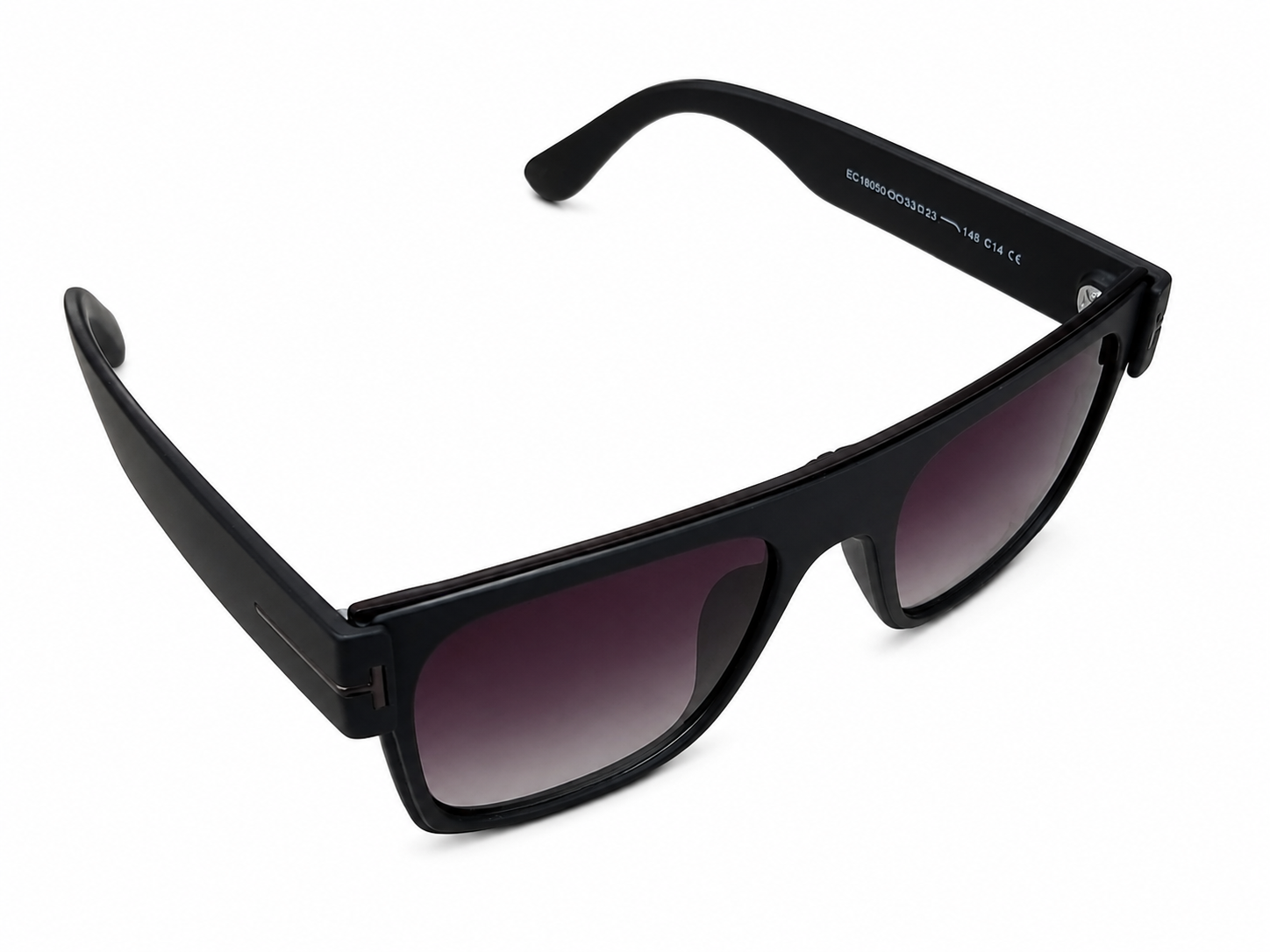 Black Oversized Shield Sunglasses For Men